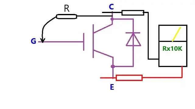 Fig 1 - Resistor connection to IGBT diagram